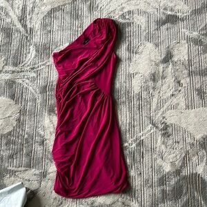 Pink one shoulder dress
